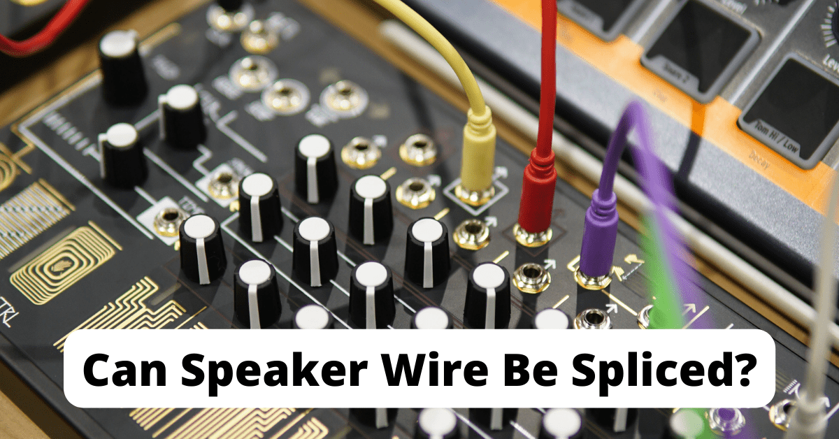 an Speaker Wire Be Spliced